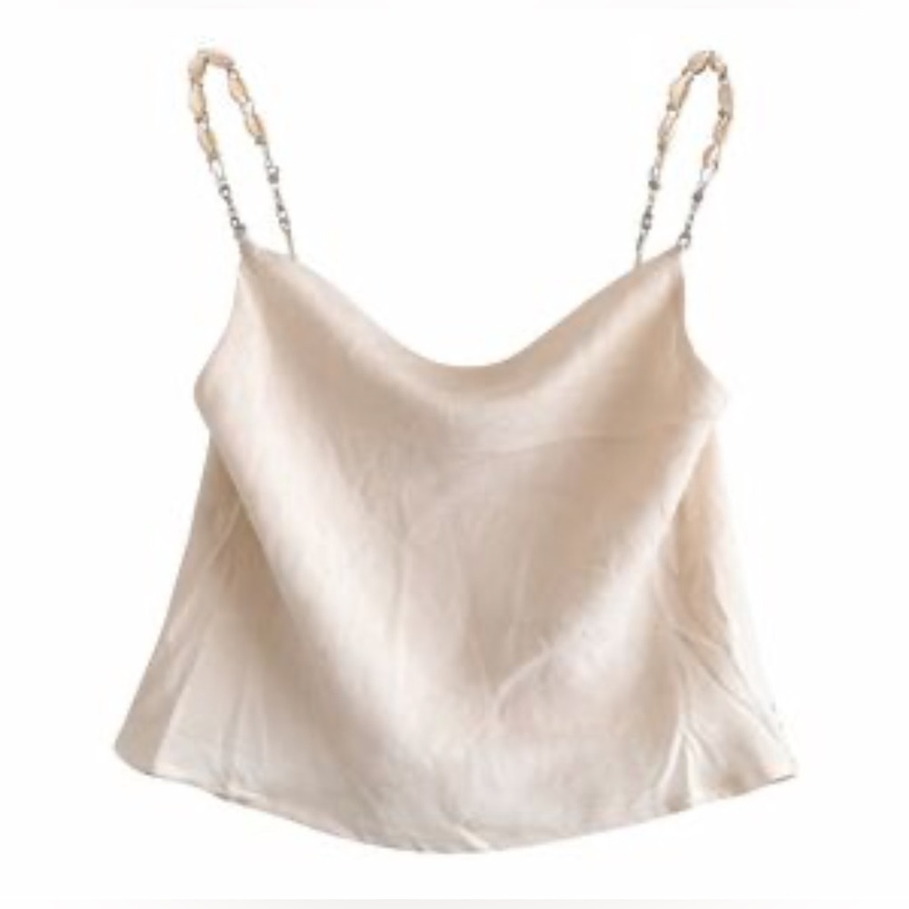 NWT - Cream Shell-Strap Cami Top. - Picture 6 of 6